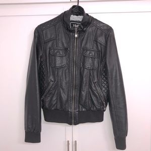 FREE WITH ANY ORDER YMI Faux Leather Bomber Jacket